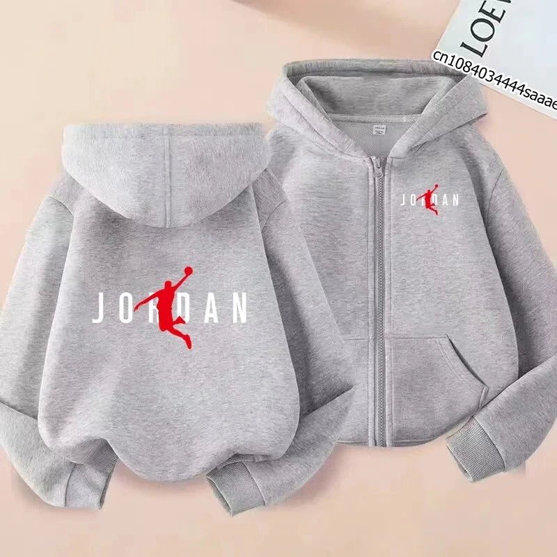 Children's Zipper Style Hoodie Sweatshirt Fashion Idol Star Charming Coat Boys Girls 3-12Yrs Casual Sports Cardigan Gift