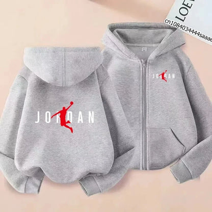 Children's Zipper Style Hoodie Sweatshirt Fashion Idol Star Charming Coat Boys Girls 3-12Yrs Casual Sports Cardigan Gift