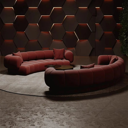 Nordic Semi Circular Arc Sofa Modern Designer Beauty Salon Reception Office Sofa Hotel Rest Area Office Furniture Transat FYOS