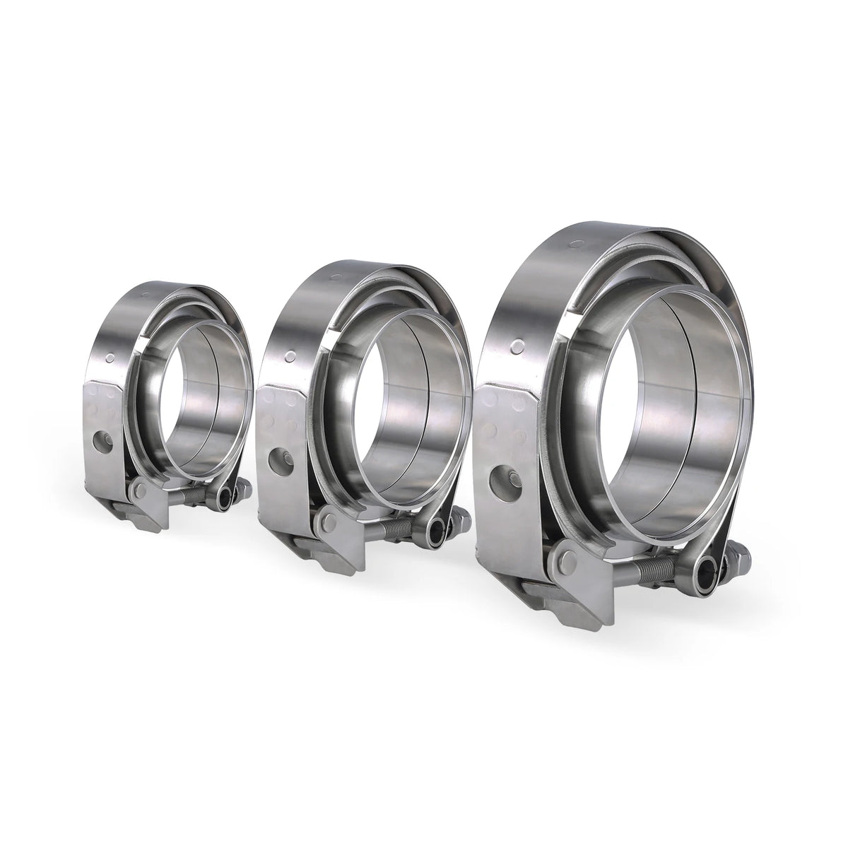 304 Stainless Steel  2.5" 3" Quick release V Band Clamp 63mm 76mm Turbo Exhaust Pipe Vband Clamp Male Female Flange V Clamp Kits