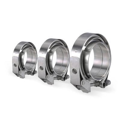 304 Stainless Steel  2.5" 3" Quick release V Band Clamp 63mm 76mm Turbo Exhaust Pipe Vband Clamp Male Female Flange V Clamp Kits
