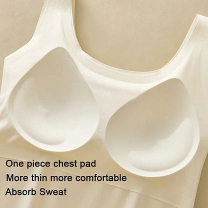 M-4XL For 40-115kg Summer Seamless Camisole Top For Women with Chest Pads Sleeveless Underwear Inner Wear Slimming Tank Tops