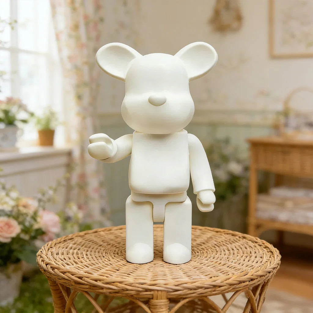 28cm Bear Statue Paint Block Bear Decor Desktop Ornaments Living Room Bear Floor Sculpture Home Decoration Kids Birthday Gifts