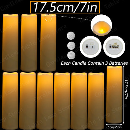 9-300Pcs Led Candles for Wedding Artificial Candle Concert Flameless Candle Battery Operated Pillar Candle for Table Centerpiece