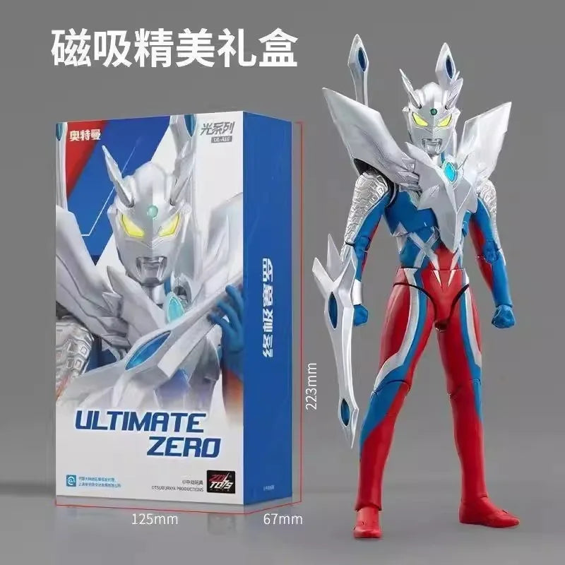 ZD TOYS Genuine Ultraman Light Series Zero，Ultraman Belial，Ultraman Tiga，Jack Armor Collectibles of Finished Movable Model Toys