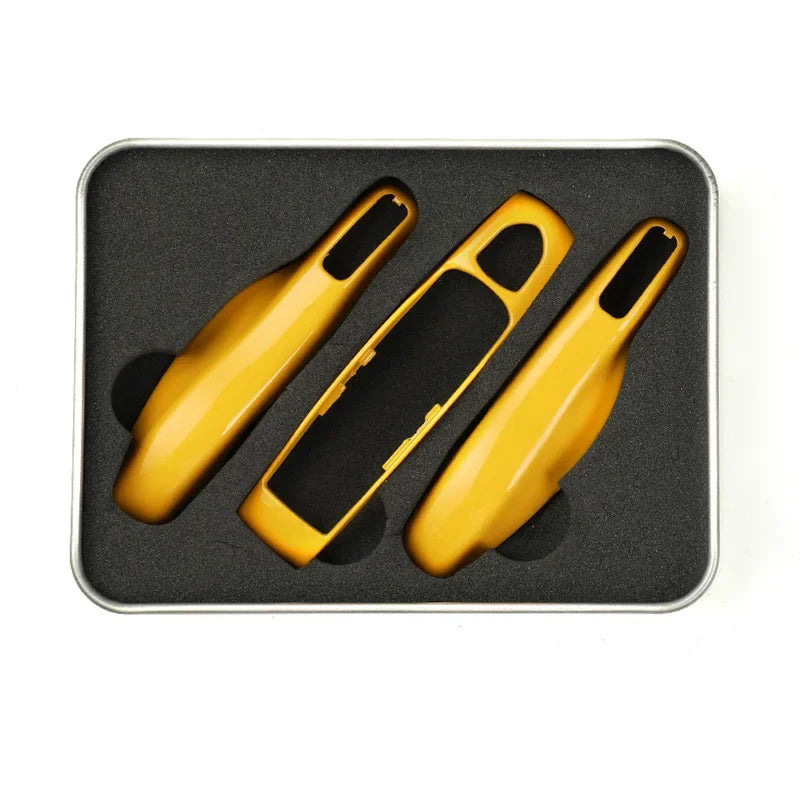 Car Smart Remote Key Case Fob Covers Set Shell For Porsche Panamera Spyder Carrera Macan Boxster Cayman Cayenne 911 970 981 991