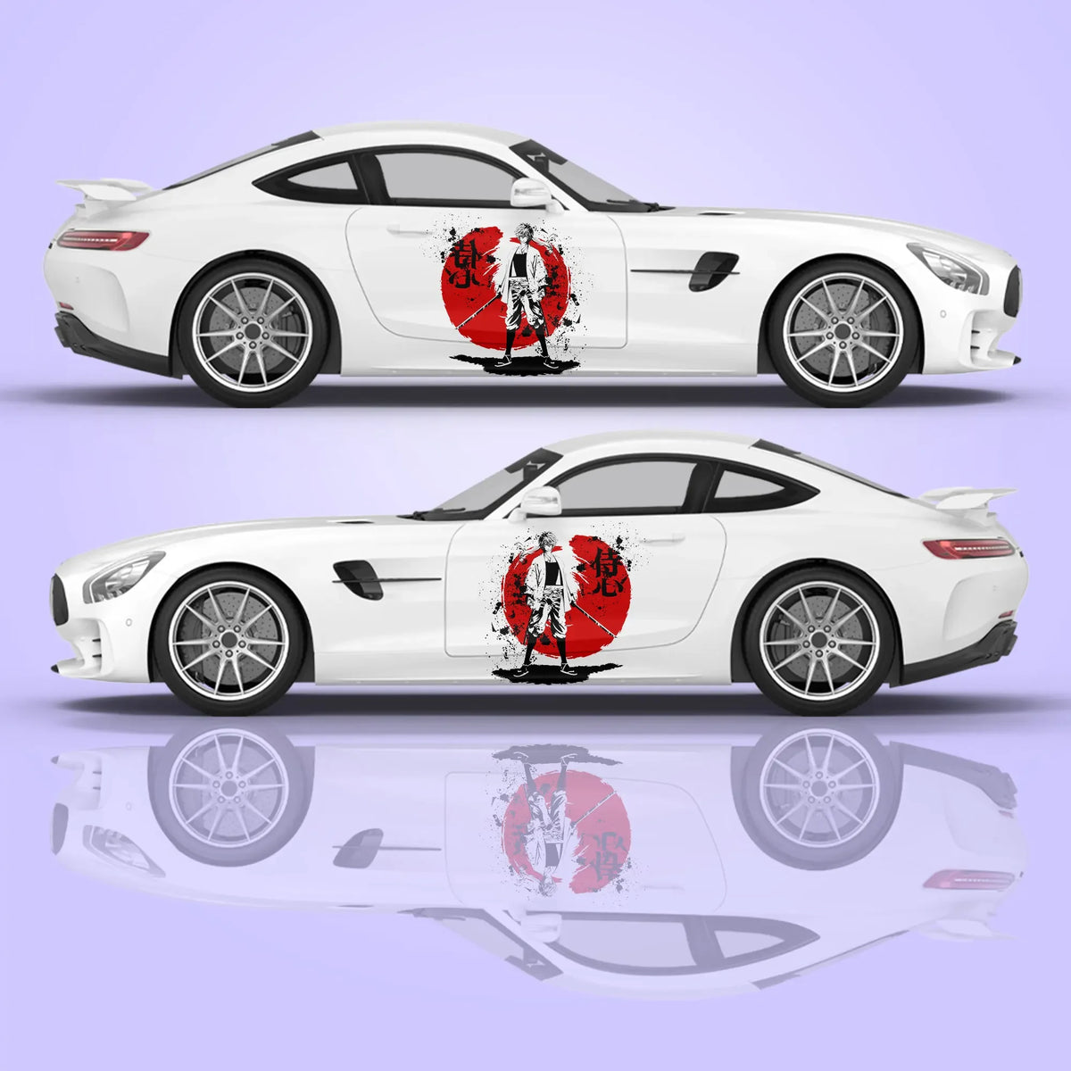 Japanese Samurai Car Stickers Vehicle Painting Taoist Vinyl Packaging Universal Size Anime Car Decoration Modified Stickers