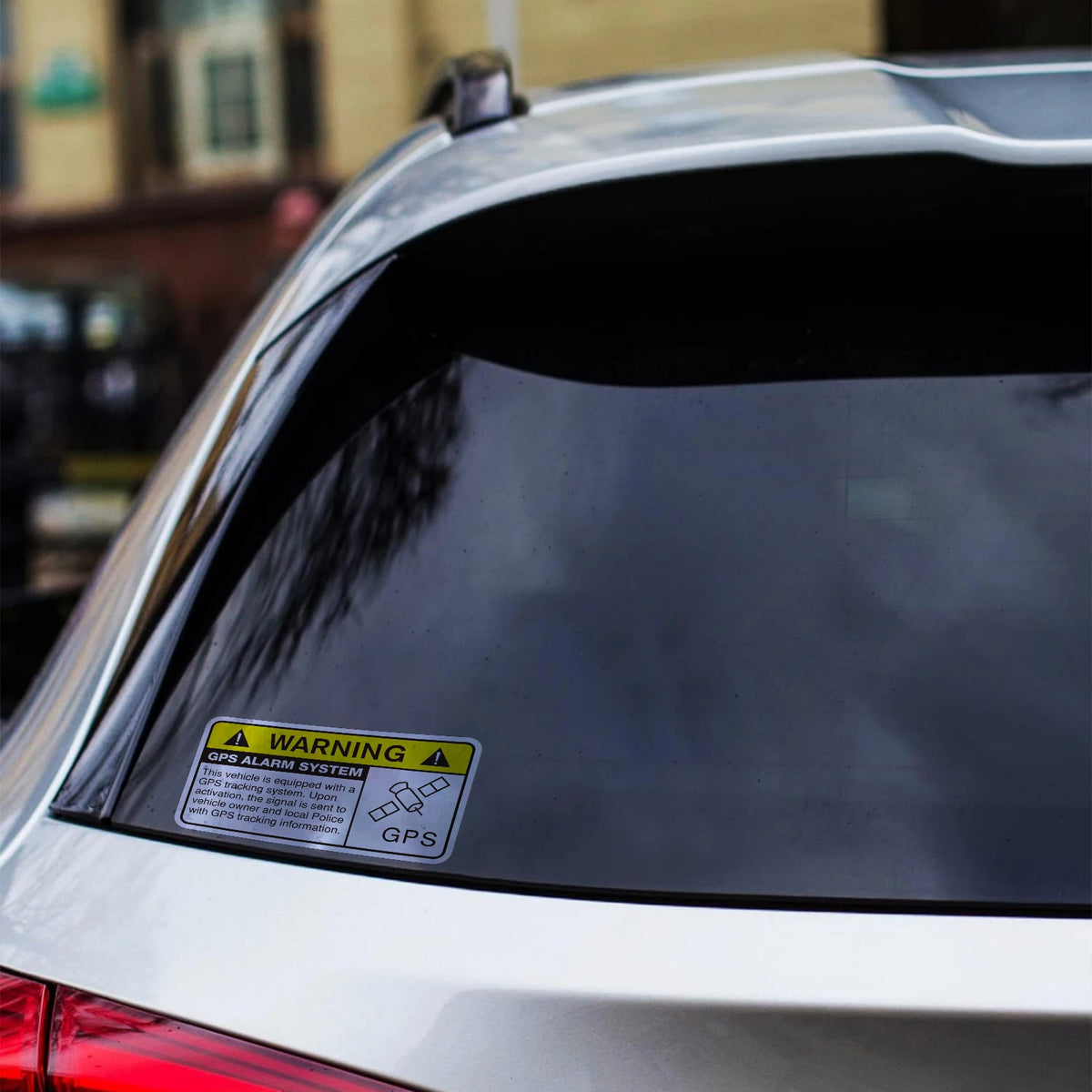 2x Car Stickers Warning GPS Tracking Decal Auto Anti-theft Alarm System Graphic Waterproof