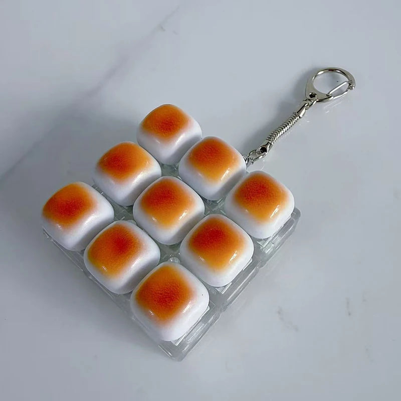 [NC]1PC Caramel Bread Keyboard Stress Relief Button Light Keycap Backpack Pendant Keychain For Office Adult Accessory[NC]