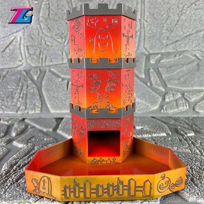 Bricks Castle Dice Tower  Dice Rolling Tray Tower - Perfect for D&D Game RPG and Tabletop Gaming Best Gift