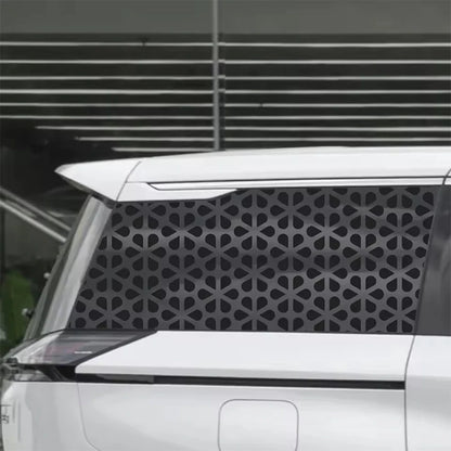 Car Side Window Honeycomb Matte Black Sticker For Triangular Window Decoration Vinyl Sticker Universal All Vehicle Accessories