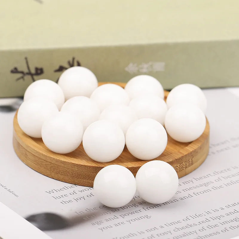 16mm Natural Crystal Ball No Hole Beads, Polished Agate Gemstone Sphere Bulk for DIY Jewelry Crafts Home Decor Gifts