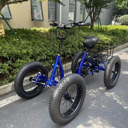 Original Four-wheel Bicycle for Adults, 1000W, 750W, 500W, Cargo Bicycle Fat Tire, Snow Tire, Suitable for Cargo and Snow Riding
