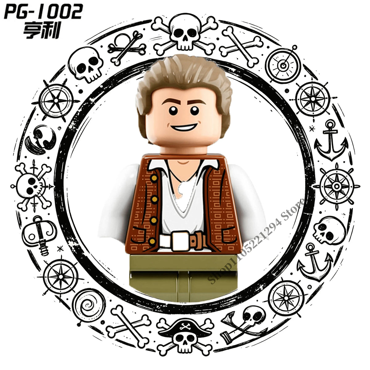 Pirates of the Caribbean building blocks toys Jack Sparrow William Turner Elizabeth Swann MINI brick toys Assemble toys gifts