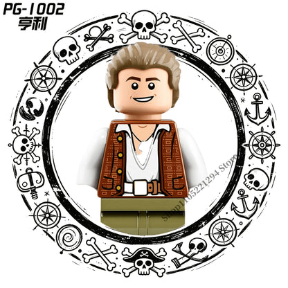 Pirates of the Caribbean building blocks toys Jack Sparrow William Turner Elizabeth Swann MINI brick toys Assemble toys gifts