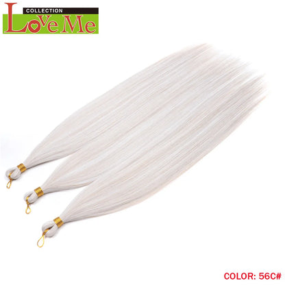 LOVE ME 28 inches 300g/3pcs Straight Hair Bundles Crochet Hair Synthetic Braiding Hair Ombre Rainbow Braids Hair Extensions