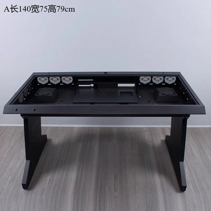 btooer Computer Case All-in-One Desk Cool Sci-fi Water Cooling Irregular Built-in Fully Transparent Large Case E-sports