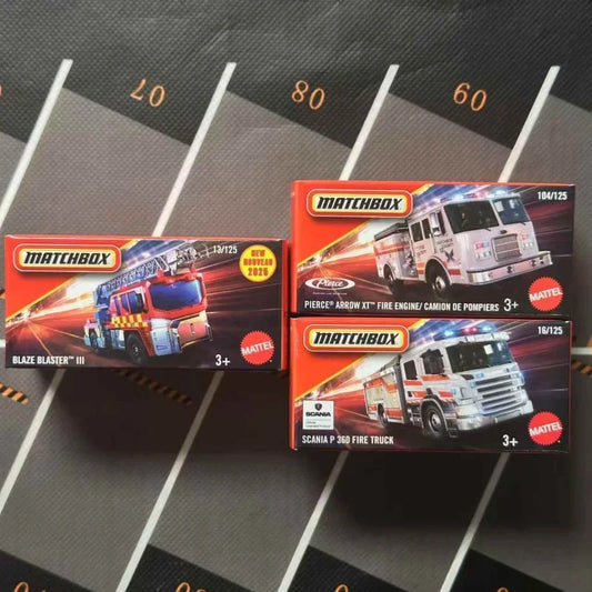 2025 Matchbox Alloy Model Car Scania Fire Truck Pierce Brosnan Collectible Non-Radio Controlled Vehicle Toy For Kids And Adults