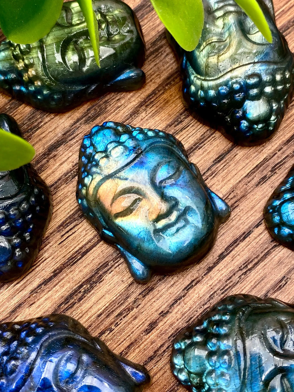 1PC High Quality Labradorite Buddha Head Natural Crystal Carving, Gemstone Jewelry, Glitter, Birthday Gift, Party Decoration.
