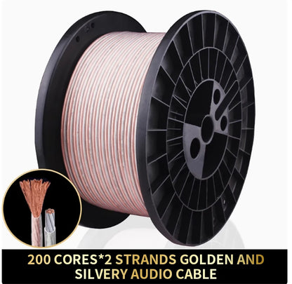 YYTCG DIY HIFI Audio Cable Oxygen Free Pure Copper OFC Speaker Cable For Car Stereos, Home Theater Speakers, Surround Sound
