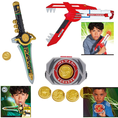 Playmates Power Rangers Roleplay Toy Dino Morpher Blade Blaster Dragon Dagger with Lights and Sounds Anime Cosplay Prop Weapon