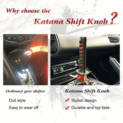 Universal Car Katana Gear Lever Knob Gear Shift Knob - JDM Racing Style Aluminum Alloy Shifter for Manual Transmission