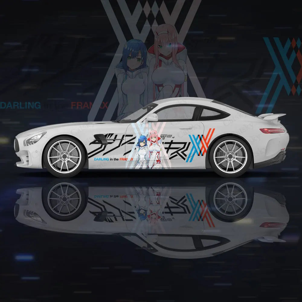 Anime Zero Two Sexy Girl Car Wrap Protect Sticker Car Decal Creative Sticker Car Body Appearance Modification Decorative Sticker