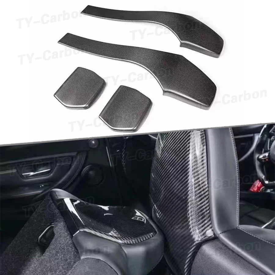 Real Dry Carbon Fiber Car Interior Seat Back Covers Trims Accessories for BMW F80 M3 F82 F83 M4 F87 M2 M2C 2019+ Car accessories