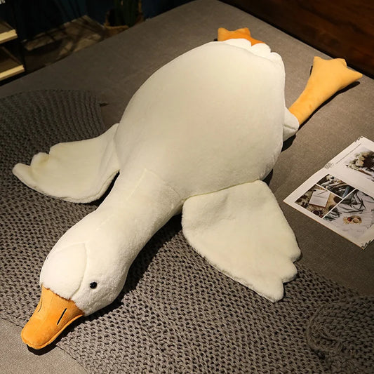 50-160cm Large Brown Hug Animal Duck Kawaii Giant Goose Plush Toy Sleeping Pillow Big Soft Stuffed Doll Party Gift for Boy Girls