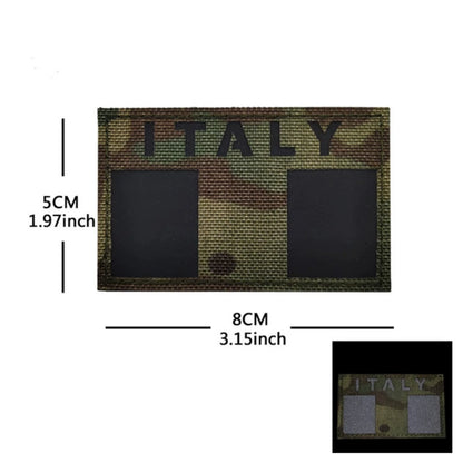 Italy Infrared IR Reflective Patch Italian Italia Sicily Sardinia Sicilia Flag Applique Badge Tactical Armband ITA GIS