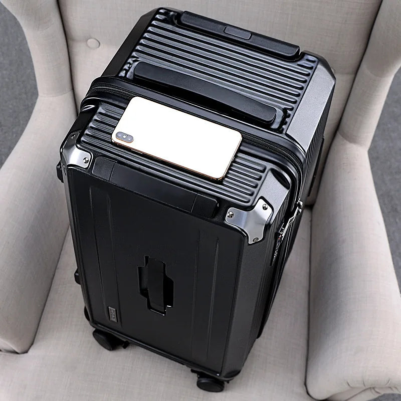 KLQDZMS Women's Suitcase High-quality Large-capacity Trolley Case ABS + PC Family Travel Essentials Men's with Wheels Luggage