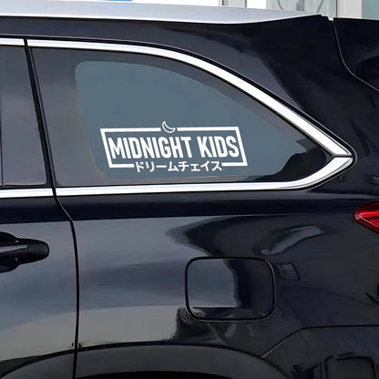 Midnight Kids JDM Car Decal Waterproof Vinyl Sticker Trendy Drift Auto Window Exterior Decor