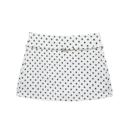Women's Solid Color Skort with Belt Side Zipper Casual Shorts Skirts Fashionable And Stylish Women's Clothing
