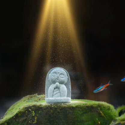 Buddha Statues Cute Little Jizo Buddha Sculpture Figurines Garden Ornaments Japanese Buddha Ksitigarbha Aquarium Bonsai