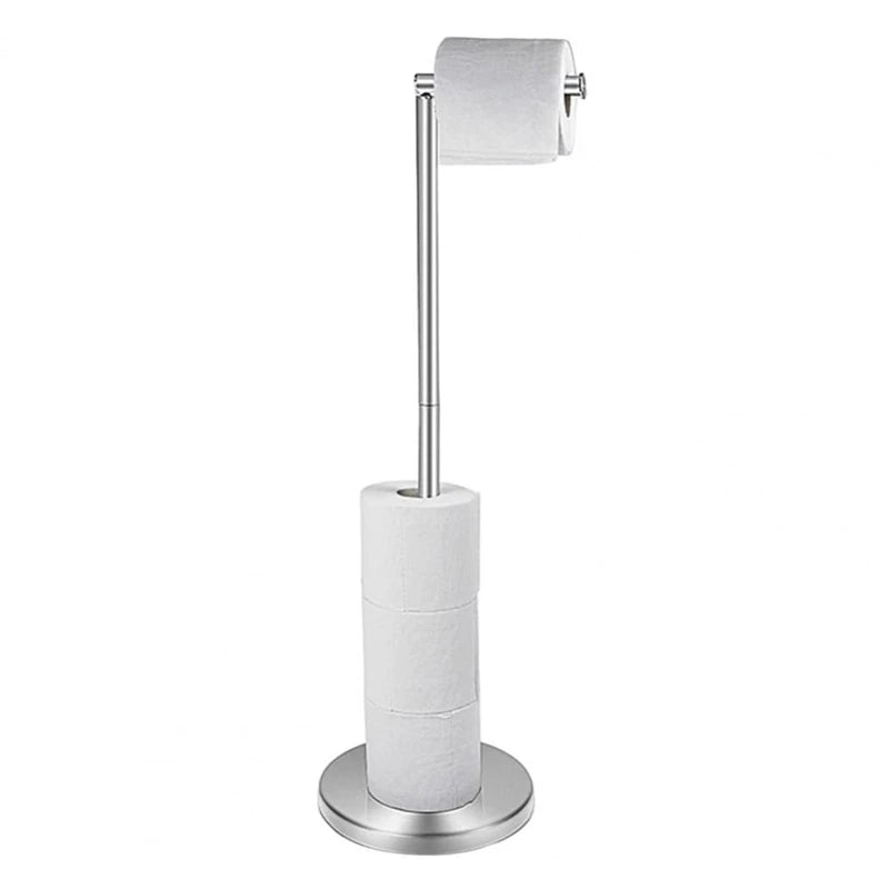 Toilet Paper Holder ﻿Aluminum Alloy Wall-Mounted Toilet Roll Holder Storage Toilet Paper Dispenser Bathroom Kitchen Towel Rack