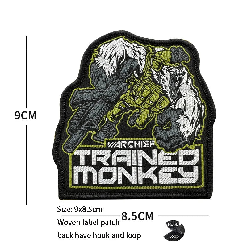 New Design High-Quality PVC Three-Dimensional BABAYAGA Pencil Grocope Soft Rubber Morale Armband Backpack With Hook Loop Patch