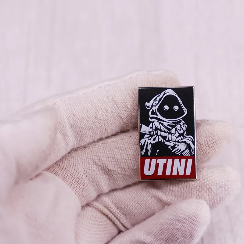 Stars War Jjawa Utini Art Badge Metal Brooch Enamel Pin