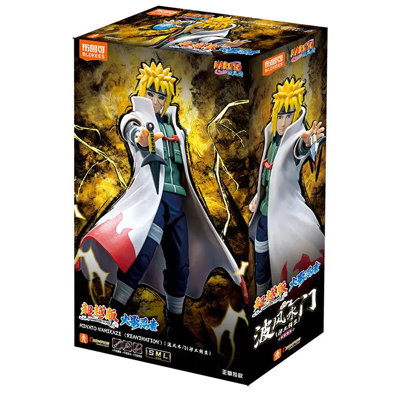 BLOKEES Original NARUTO Uchiha Madara Kyuubi Kurama Sasuke Minato Bijyudama Shippūden Bijuu Assembled Action Figure Toy Model