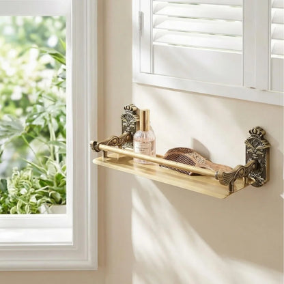 Bathroom Wall Shelves , Antique Bronze Shampoo Holder Bath Shelf Black Bathroom Hardware