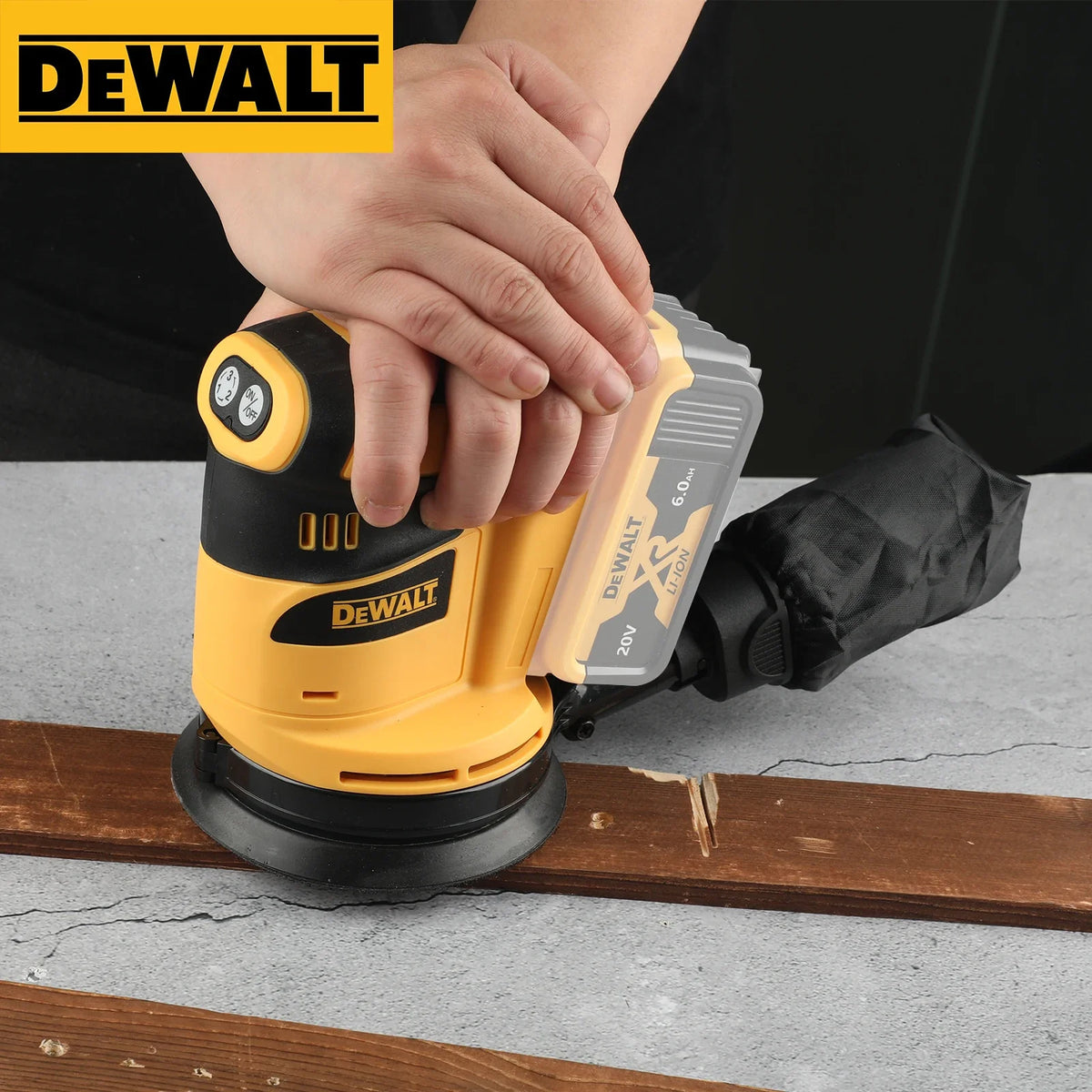 DEWATE DCW207 sander Lithium 18V Cordless Rechargeable Disc Random Orbital Sander Woodworking Sanding Putty Polishing ﻿
