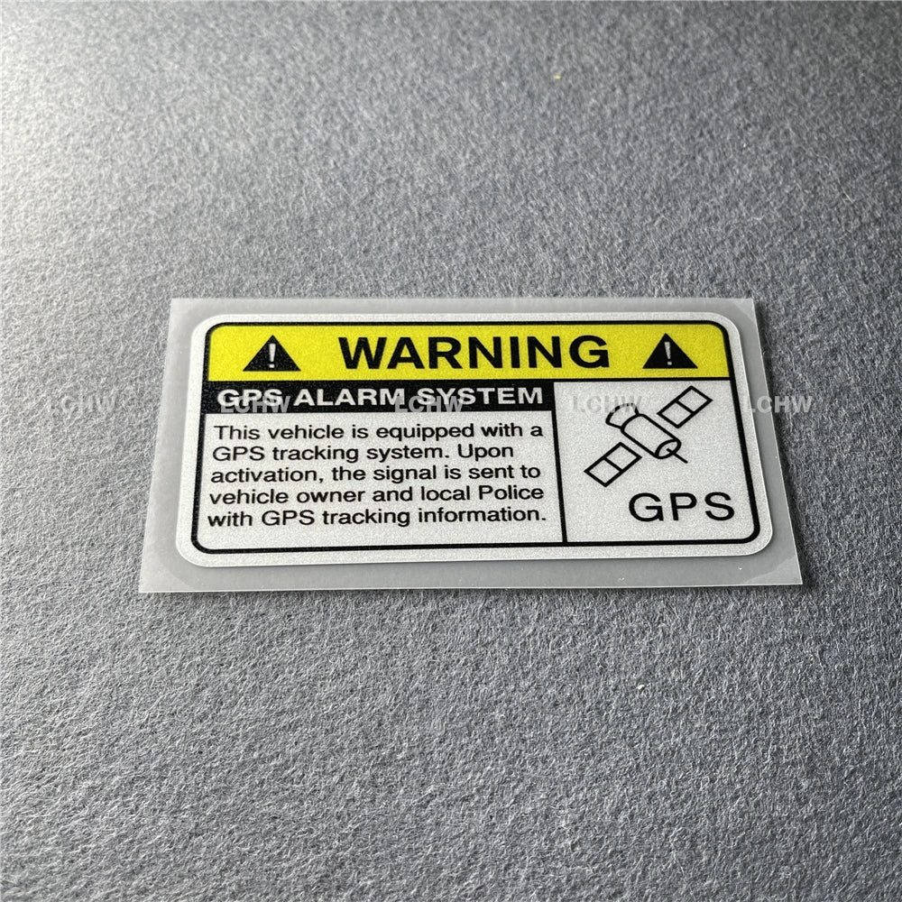 2x Car Stickers Warning GPS Tracking Decal Auto Anti-theft Alarm System Graphic Waterproof