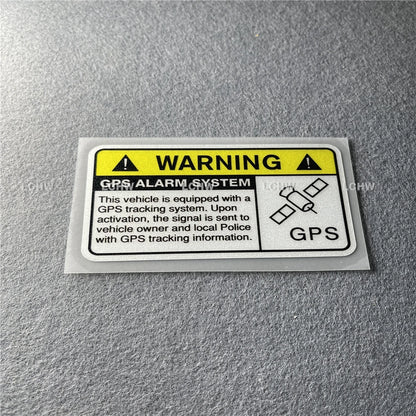 2x Car Stickers Warning GPS Tracking Decal Auto Anti-theft Alarm System Graphic Waterproof