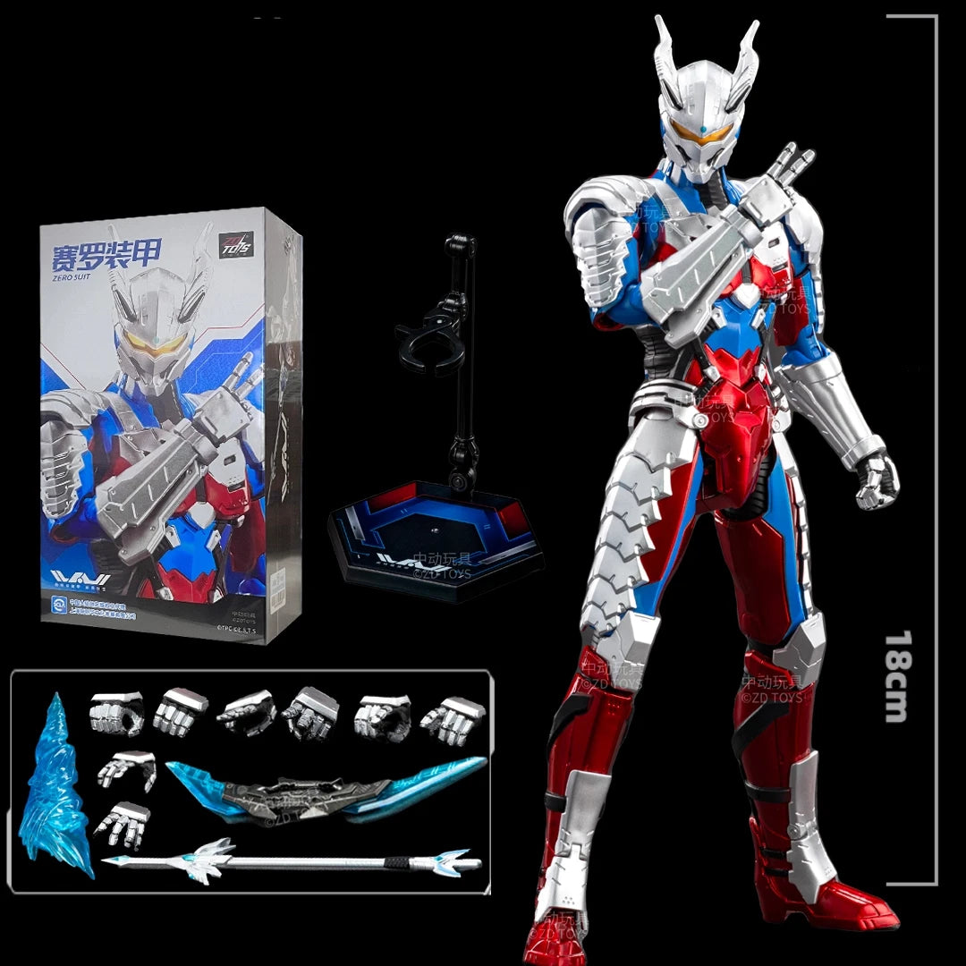 Ultraman Action Figure ZD Toy Kotaro Higashi Zero suit Tiga Suit Ace Ultra Seven Ultraman Jack Model Adult Collectible Toy