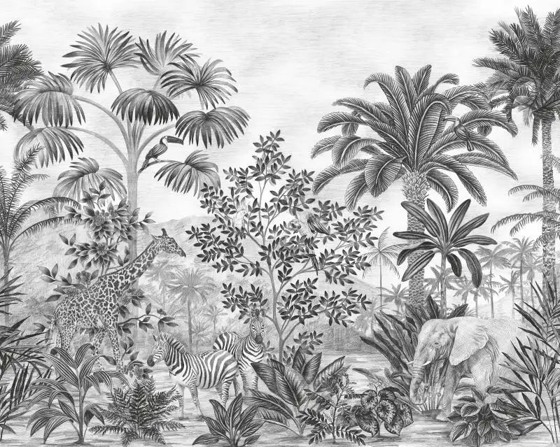 Custom Nordic Southeast Asian American Landscape Wallpaper Guest Restaurant Bedroom Background Jungle Tropical Plant Wall Paper