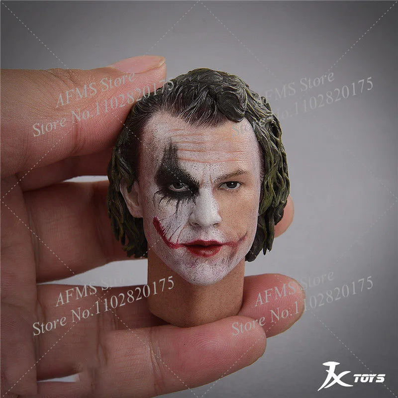 JXTOYS 1/6 Scale Collectibles Figure Clown Heath Ledger Head Sculpture Model For 12Inch Men Soldier Action Figure Body