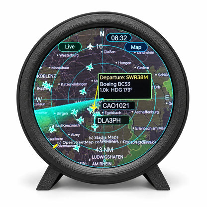 BIG 2.1" ADS-B Desktop Live Flight Tracker, Real-Time Aircraft Tracking Decoration