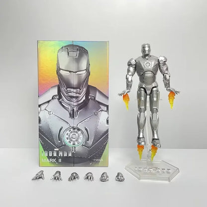 Original Avengers ZD Toy Light version Iron Man Mark3 MK6 Action Figure MK1-7 LED MK85 Suit-up Gantry Adult Collectible Toys