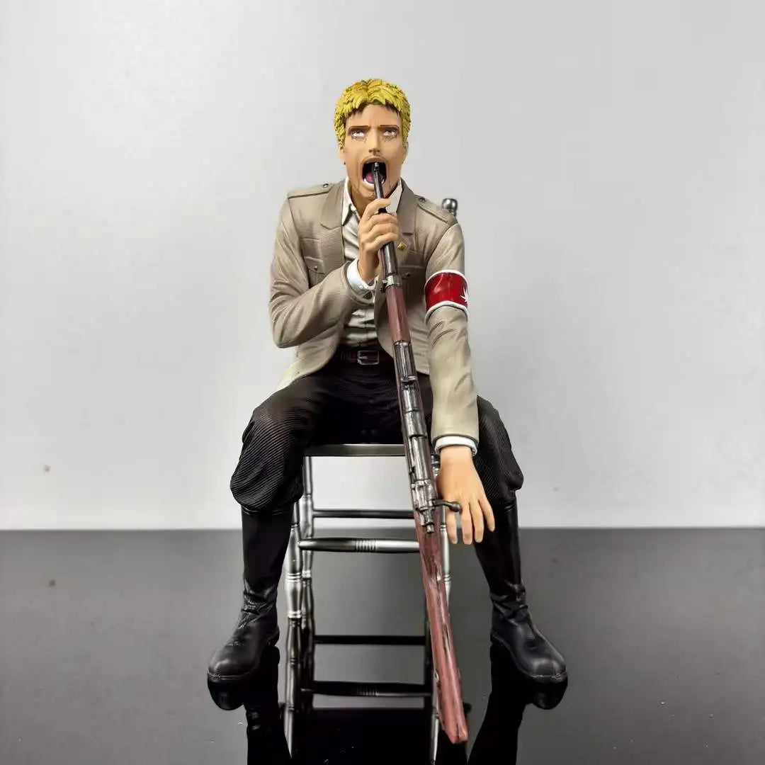 【C4 STUDIO】20cm/7.87 Inch Anime Attack on Titan Reiner Braun GK Figure Standing Statue Ornament Collectible Model Toy Gift