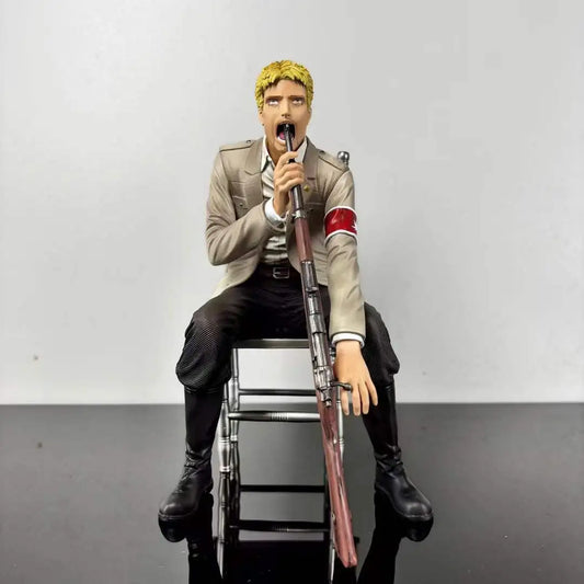 【C4 STUDIO】20cm/7.87 Inch Anime Attack on Titan Reiner Braun GK Figure Standing Statue Ornament Collectible Model Toy Gift