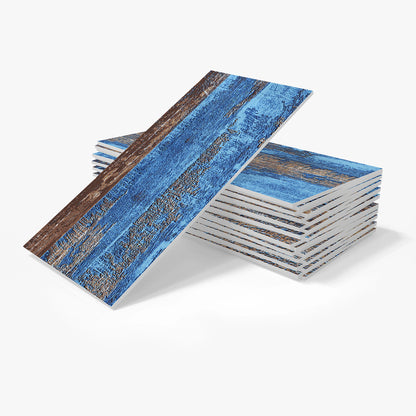 16/32/64PCS Retro Grey Wood Pattern Vintage Tile Sticker 3d Matte Thickened Foam Wall Sticker Self-Adhesive Wallpaper Kitchen
